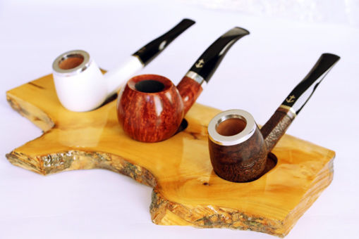 Hand made hardwood pipe stand - 3er