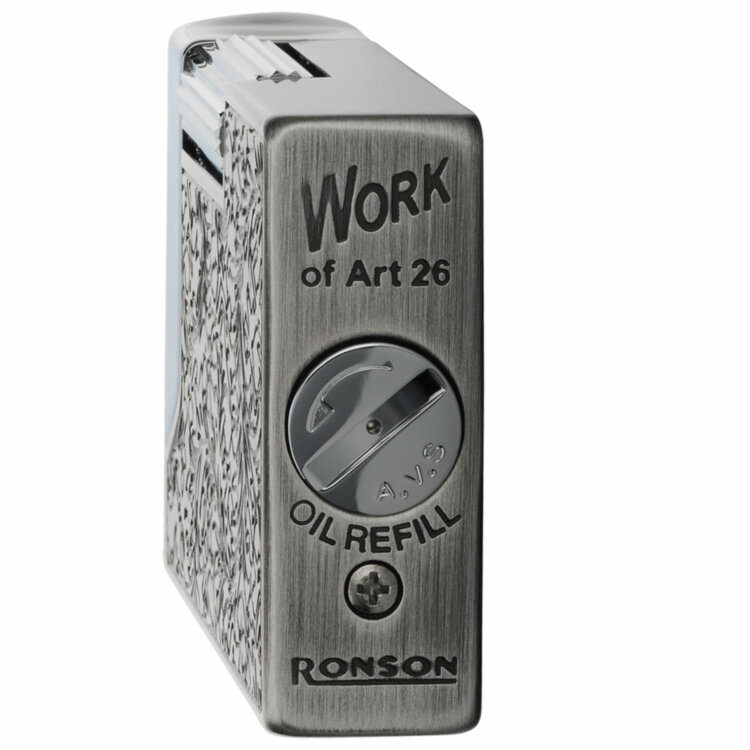 فندک بنزینی رانسون طرح نقره عربی Ronson Work 26 Silver Arabesque