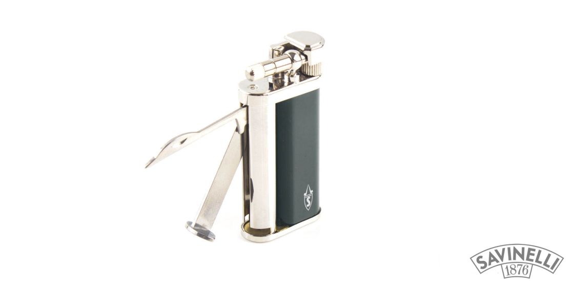 Savinelli lighter laquered green